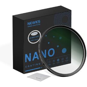 مرشح عدسة NEWKS 49 مم HD ناعم GND8، 3 توقف (0.9) مرشح كثافة محايدة متدرج ناعم مع 30 طبقة مطلية بالنانو/طارد للماء/مقاوم للخدش لنسبة الضوء المتوازنة لعدسة الكاميرا
