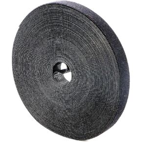 Reusable Fastening Tape Cable Ties 3/4 Inch Double Side Hook Roll (25 Yard, Black) in Kuwait
