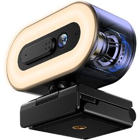 جوسجو كاميرا ويب G920 FHD 1080P مع ميكروفون ومكبر صوت، كاميرا بث مع ضوء حلقي، كاميرا كمبيوتر بمنفذ USB للتوصيل والتشغيل، غطاء للخصوصية، كاميرا ويب للكمبيوتر المكتبي/اللابتوب/ماك in Kuwait