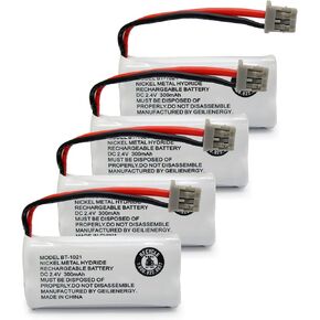 GEILIENERGY (حزمة من 4 بطاريات BT1021 BBTG0798001 متوافقة مع Uniden DECT 6.0 BT1008 BT-1021 BT1016 الهاتف اللاسلكي