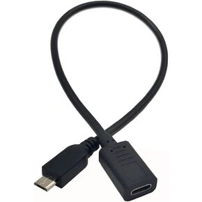 كابل Qaoquda USB من النوع C إلى USB صغير، محول USB-C ذكر 90 درجة إلى محول أنثى USB صغير لأجهزة MacBook Pro، والكمبيوتر المحمول، وأجهزة Android (فقط للشحن) (TypeC إلى Mini) in Kuwait