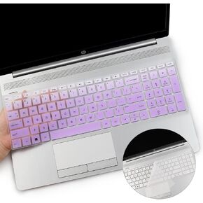2PCS Keyboard Cover for HP 15.6 Laptop 15-dw 15-dy 15-ef 15-db 15-da 15-bs 15-bw 15t 15z 15-dy5033dx 15t-dw300, HP 17.3 Laptop 17-by 17-bs 17-bw 17-ca 17-by1053dx 17-by4061nr-OPurlple+Clear in Kuwait