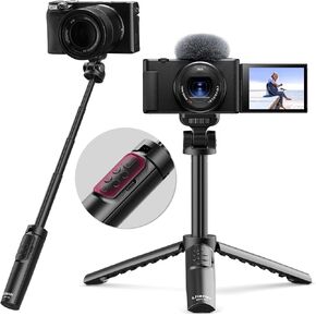 Ulanzi MT-16 Camera Tripod Stand Holder, Mini Tabletop Tripod Selfie Stick with Cold Shoe for iPhone 17 Canon G7X Mark III Sony ZV-1 RX100 Osmo Pocket3 Osmo Nano Vlogging Filmmaking Live Streaming in Kuwait