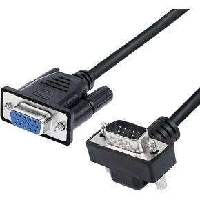 RIIEYOCA 90 Degree VGA Cable, Up Angle VGA Male to VGA Female Cable 1080P Full HD Computer Monitor Cable 0.5M (Up)