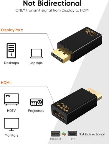 CableCreation DisplayPort إلى HDMI محول 3 حزم، 1080P DP إلى محول HDMI in Saudi Arabia
