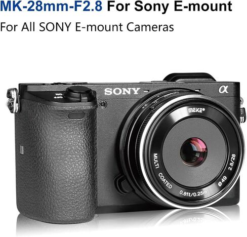 فوكينغ عدسة تركيز يدوية ثابتة VK-28 ملم F2.8 لكاميرا سوني اي ماونت بدون مراة A7III A9 NEX 3 3N 5 NEX 5T NEX 5R NEX 6 7 A6400 A5000 A5100 A6000 A6100 A6300 A6500 in Kuwait