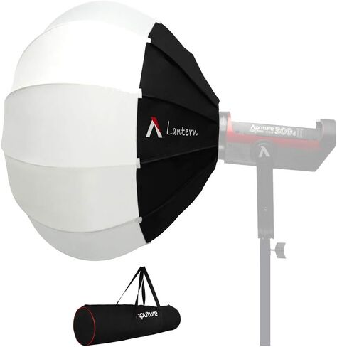 Aputure Lantern Softbox Soft Light Modifier,26inch, Quick-Setup Quick-Folding Aputure Space Light Upgraded for Aputure 300D Mark II 120D 120T 120D Mark II 300X and Other Bowens Mount Light in Saudi Arabia