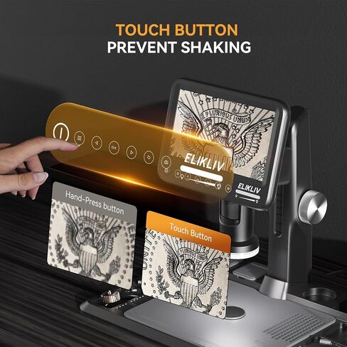 مجهر لحام بشاشة 7 انش IPS HD وبساط مقاوم للحرارة 1200 درجة فهرنهايت، مجهر رقمي 12MP 1600x مع 28 مصباح LED، مجهر مكبر للعملات المعدنية للعملات المعدنية، عرض الكمبيوتر in Kuwait