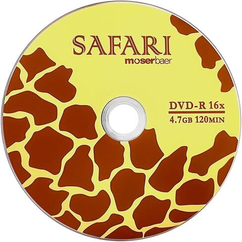 Moserbaer Safari DVD-R 16X 4.7GB Branded Logo Recordable Media Disc-50 Pack Spindle in Saudi Arabia