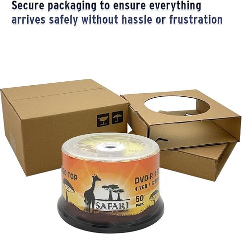 Moserbaer Safari DVD-R 16X 4.7GB Branded Logo Recordable Media Disc-50 Pack Spindle in Saudi Arabia