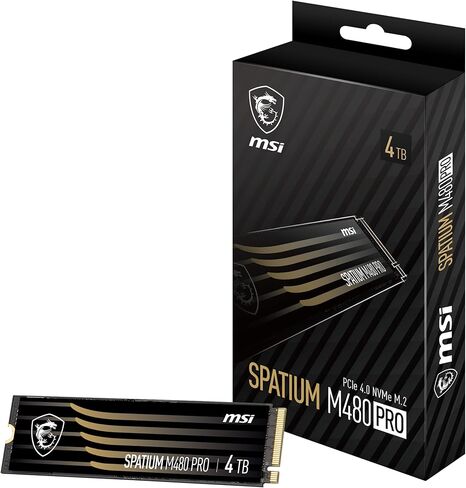 MSI SPATIUM M480 PRO PCIe 4.0 NVMe M.2 4TB Internal SSD PCIe Gen4 NVMe (SPATIUM M480 PRO PCIe 4.0 NVMe M.2 4TB) in Saudi Arabia