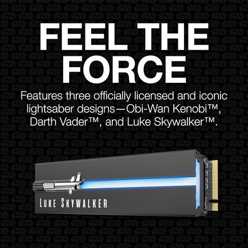 Seagate Lightsaber Collection Special Edition FireCuda SSD 2TB Solid State Drive - M.2 PCIe Gen4 ×4 NVMe 1.4, up to 7300MB/s, Customizable RGB LED Lightsabers (ZP2000GM3A033) in Kuwait