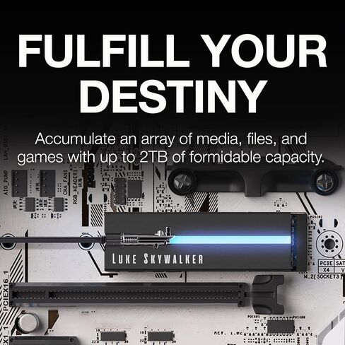 Seagate Lightsaber Collection Special Edition FireCuda SSD 2TB Solid State Drive - M.2 PCIe Gen4 ×4 NVMe 1.4, up to 7300MB/s, Customizable RGB LED Lightsabers (ZP2000GM3A033) in Kuwait