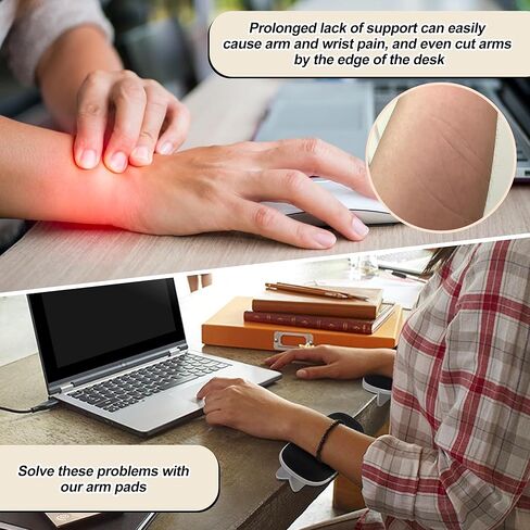 وسادات مسند المعصم للمكتب، وسادة مسند الذراع من الإسفنج الذكي لتخفيف آلام الذراع والمعصم، دعم مريح لمرفق الذراع والمعصم لمكتب الكمبيوتر، مكتب المكتب (عبوتان) in Kuwait