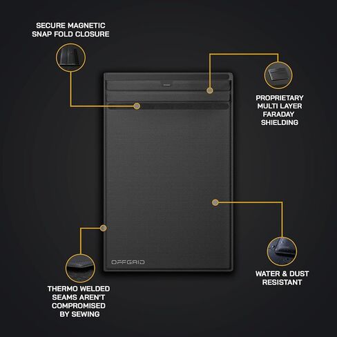 OFFGRID Cell Phone Faraday Bags - Premium EMP Proof Faraday Bags - Device Shielding Data Security for Signal Blocking & Anti-Spy Protection. Faraday Bags for Cell Phones, Tablets and Laptops in Kuwait