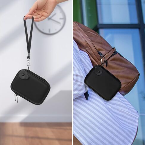 Lacdo Hard Drive Carrying Case for Toshiba Canvio Basics/Canvio Flex/Advance/Gaming Portable External Hard Drive 1TB 2TB 3TB 4TB 2.5 inch HDD EVA Shockproof Travel Bag, Black+Gray in Kuwait