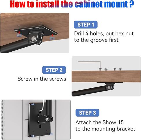 Under Cabinet Mount for Echo Show 15, Height Adjustable in Kuwait