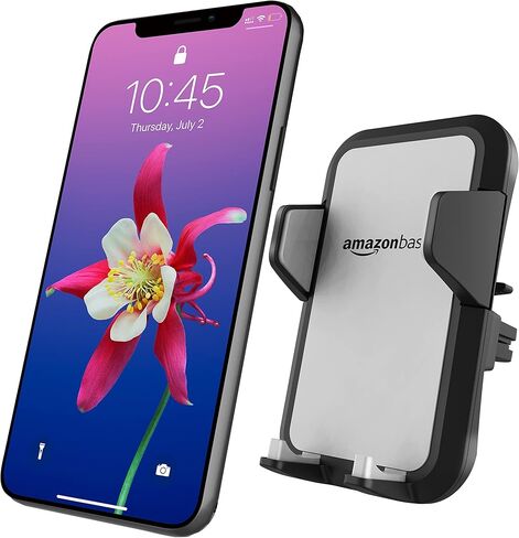 Amazon Basics Universal Smartphone Holder for Car Air Vent, Grey in Saudi Arabia