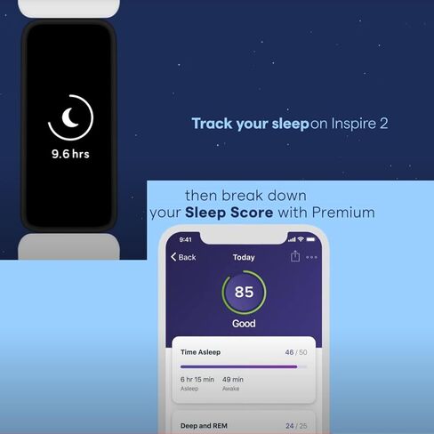 ساعة Fitbit Inspire 2 الذكية لتتبع الصحة واللياقة البدنية (أسود)، مع معدل ضربات القلب 24/7، تجربة مميزة لمدة عام، نطاقات S وL، كابل شحن 3.3 قدم، محول حائط، واقيات شاشة وقطعة قماش للتنظيف PremGear in Kuwait