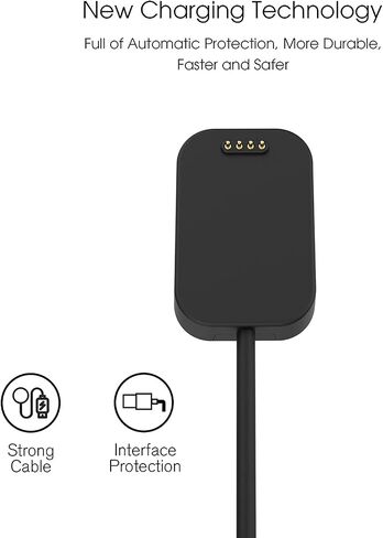 2 Pack Charger Compatible with Gizmo Watch, GEORDGY Replacement USB Charging Cable Stand Station 3.3Ft Durable Magnetic Charger Dock Cord Accessories for Gizmo Watch, Black/Black in Kuwait