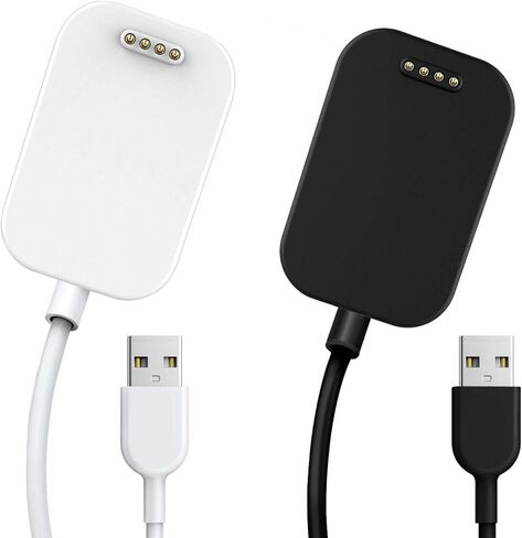 شاحن مكون من قطعتين متوافق مع ساعة Gizmo، محطة حامل كابل شحن USB بديلة من GEORDGY بطول 3.3 قدم ملحقات سلك شاحن مغناطيسي متين لساعة Gizmo، أسود/أسود in Kuwait