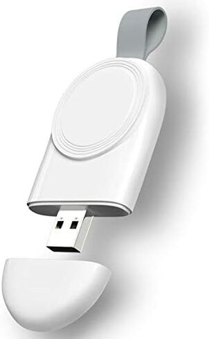 شاحن USB لساعة ابل اي ووتش، شاحن لاسلكي مغناطيسي محمول للسفر متوافق مع ساعة ابل سلسلة الترا 9 8 7 6 اس اي 5 4 3 2 44 ملم 42 ملم 40 ملم 38 ملم بدون كيبل شاحن in Kuwait