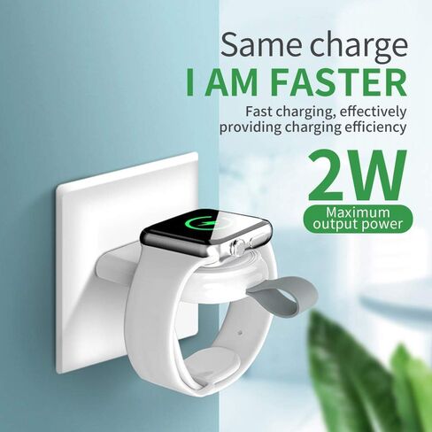 شاحن USB لساعة ابل اي ووتش، شاحن لاسلكي مغناطيسي محمول للسفر متوافق مع ساعة ابل سلسلة الترا 9 8 7 6 اس اي 5 4 3 2 44 ملم 42 ملم 40 ملم 38 ملم بدون كيبل شاحن in Kuwait