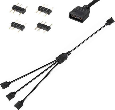 Besvalo RGB تمديد كابل 3 دبوس، اللوحة الأم للكمبيوتر ARGB واجهة تمديد كابل أنثى Connetor، 5 فولت Argb 3-Pin موصل 1-3 in Kuwait