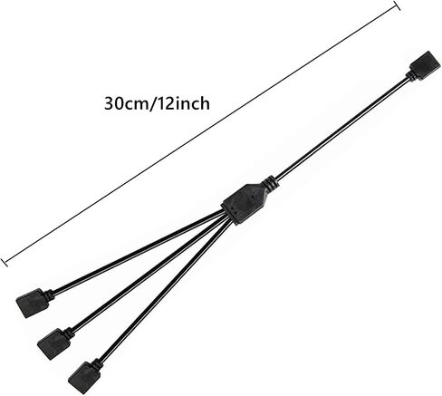Besvalo RGB تمديد كابل 3 دبوس، اللوحة الأم للكمبيوتر ARGB واجهة تمديد كابل أنثى Connetor، 5 فولت Argb 3-Pin موصل 1-3 in Kuwait