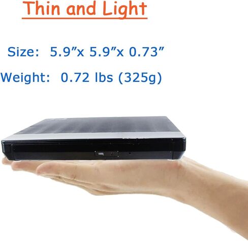 محرك أقراص سي دي في دي خارجي 2 في 1، لجهاز الكمبيوتر المحمول HP Pavilion X 360 ProBook 450 440 455 G6 G7 Omen 14 15 t 17 Elitebook 840 G3 2020، محمول 8X DVD+-RW DL CD-RW in Kuwait