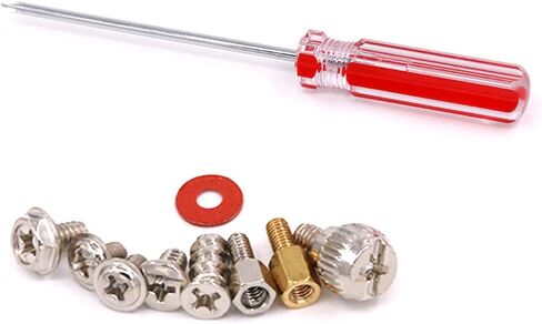 Glarks 180-Pieces Phillips Head Computer PC Spacer Screws Assortment Kit for Hard Drive Computer Case Motherboard Fan Power Graphics (Extra: Phillips Screwdriver) in Saudi Arabia