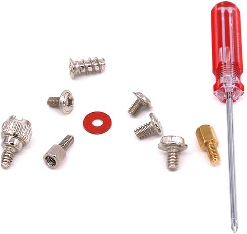 Glarks 180-Pieces Phillips Head Computer PC Spacer Screws Assortment Kit for Hard Drive Computer Case Motherboard Fan Power Graphics (Extra: Phillips Screwdriver) in Saudi Arabia