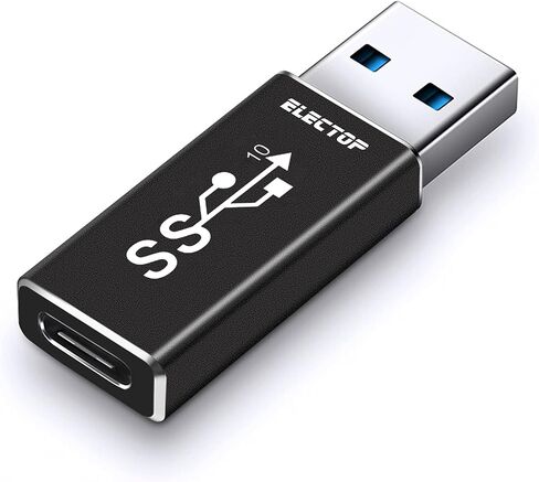 ELECTOP Double Sides 10Gbps, USB 3.1 GEN 2 Male to Type-C Female Adapter | Support Both 10Gbps Charging & Data Transfer, USB A to USB C 3.1 Converter for PC, Laptop, Charger, Power Bank, Quest Link in Kuwait