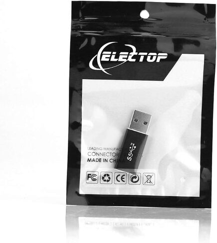ELECTOP Double Sides 10Gbps, USB 3.1 GEN 2 Male to Type-C Female Adapter | Support Both 10Gbps Charging & Data Transfer, USB A to USB C 3.1 Converter for PC, Laptop, Charger, Power Bank, Quest Link in Kuwait