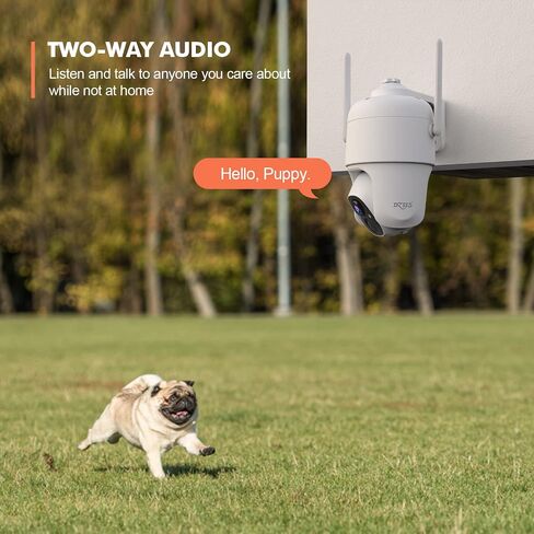 Dzees 360° PTZ Security Cameras Wireless Outdoor WiFi, 2K Battery Powered Home Security Camera Indoor, Spotlight & Siren, Color Night Vision, 2-Way Talk, AI Motion Detection, IP66 2-Pack | 2K Battery Powered, Home Security Camera Indoor, Spotlight & Siren in Saudi Arabia