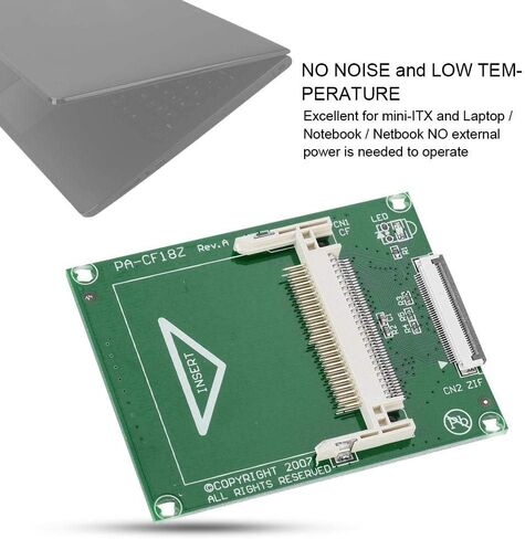 بطاقة محول CF إلى ZIF CE بطاقة محول، 1.8 بوصة 50 دبوس SSD HDD بطاقة محول فلاش مدمجة لـ DOS/ Windows 3.1 / 95 / NT / 98 / Me / 2000 / XP / Vista / Linux / Mac، بطاقة محولات محول الكمبيوتر in Kuwait