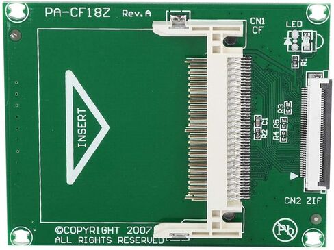 بطاقة محول CF إلى ZIF CE بطاقة محول، 1.8 بوصة 50 دبوس SSD HDD بطاقة محول فلاش مدمجة لـ DOS/ Windows 3.1 / 95 / NT / 98 / Me / 2000 / XP / Vista / Linux / Mac، بطاقة محولات محول الكمبيوتر in Kuwait