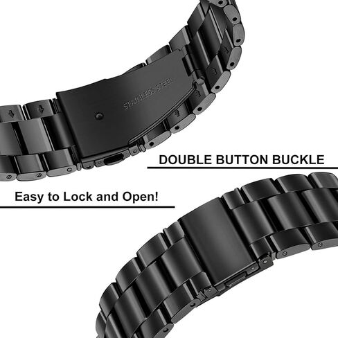 DCCBPX 22mm Stainless Steel Watch Bands Replacement Contains ，SmartWatch Band Business Stainless Steel Metal Replacement Watch Band in Saudi Arabia