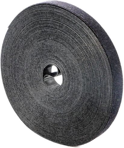 Reusable Fastening Tape Cable Ties 3/4 Inch Double Side Hook Roll (25 Yard, Black) in Kuwait