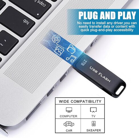 محرك أقراص فلاش USB عالي السرعة، محرك إبهام مقاوم للماء، عصا ذاكرة معدنية USB لتخزين البيانات مع تصميم سلسلة المفاتيح، محرك أقراص القفز للنسخ الاحتياطي للبيانات ونقلها للكمبيوتر الشخصي/الكمبيوتر المحمول in Kuwait