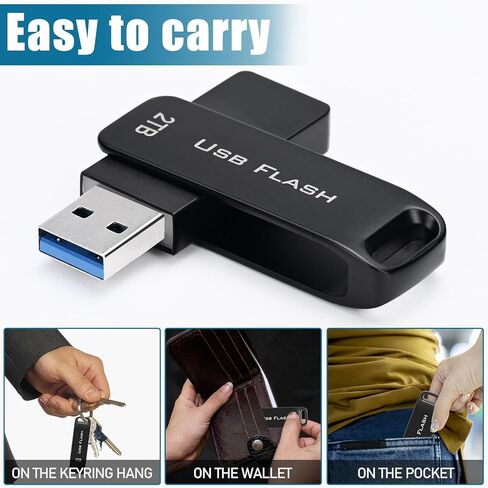 محرك أقراص فلاش USB عالي السرعة، محرك إبهام مقاوم للماء، عصا ذاكرة معدنية USB لتخزين البيانات مع تصميم سلسلة المفاتيح، محرك أقراص القفز للنسخ الاحتياطي للبيانات ونقلها للكمبيوتر الشخصي/الكمبيوتر المحمول in Kuwait