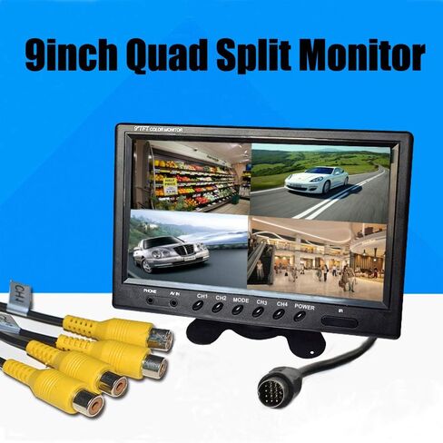 Hikity 10 Inch Small Monitor Screen Video Displays Quad Split HD Screen in Saudi Arabia