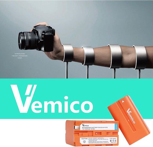 طقم شاحن بطارية NP-F970 مطور من Vemico بطاريات بديلة 2 × 8500 مللي أمبير في الساعة مع شاحن LCD من النوع C لسوني NP F970/F960/F530/F550/F570/F730/F750/F770/F930/F950/HDR-FX1/TR516/TR716 in Kuwait