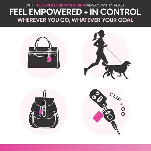 BLINGSTING Mini Personal Safety Alarm for Women - 125 Decibel Loud Self Defense Alarm - LED Light & Keychain Clip in Kuwait