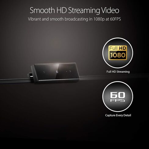 ASUS ROG Eye 1080P 60fps USB Webcam with Beamforming Microphone and Auto Exposure/Auto Focus Technology for PC or MacOS in Saudi Arabia