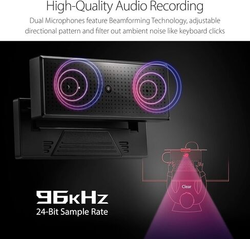 ASUS ROG Eye 1080P 60fps USB Webcam with Beamforming Microphone and Auto Exposure/Auto Focus Technology for PC or MacOS in Saudi Arabia
