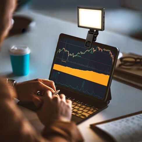 ضوء سيلفي قابل لإعادة الشحن من Aureday، ضوء حلقة LED بمشبك للهاتف والكمبيوتر المحمول والكمبيوتر اللوحي والكمبيوتر، ضوء هاتف محمول لصور السيلفي/مؤتمر الفيديو/مكالمة التكبير/التصوير الفوتوغرافي/المكياج/الصورة in Kuwait