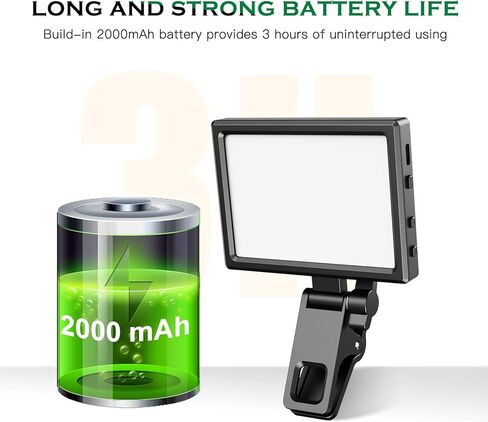 ضوء سيلفي قابل لإعادة الشحن من Aureday، ضوء حلقة LED بمشبك للهاتف والكمبيوتر المحمول والكمبيوتر اللوحي والكمبيوتر، ضوء هاتف محمول لصور السيلفي/مؤتمر الفيديو/مكالمة التكبير/التصوير الفوتوغرافي/المكياج/الصورة in Kuwait