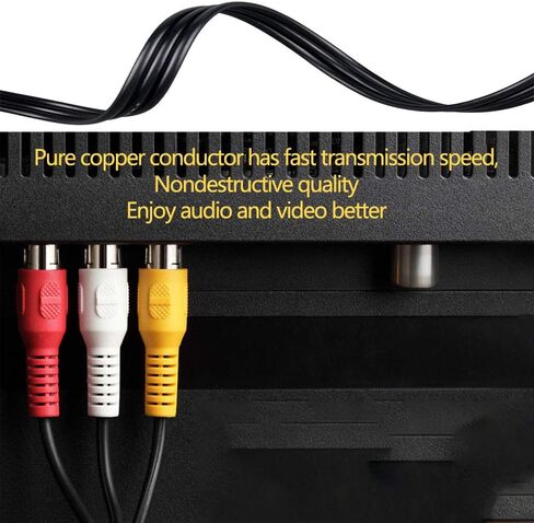 Love your yy 10FT 3.5mm to 3 RCA Male Plug to RCA Stereo Audio Video Male AUX Cable, 3.5mm to RCA Camcorder AV Video Output Cable 1/8" TRRS to 3 RCA Male Cord in Saudi Arabia