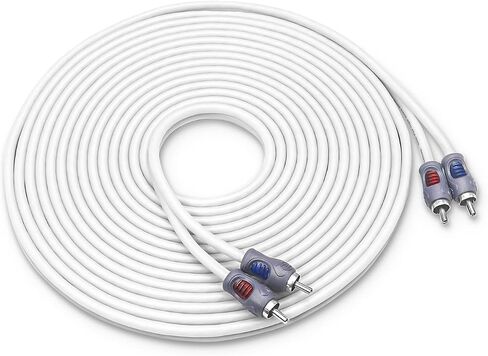 Recoil RMI412 Tinned Oxygen Free Copper 4-Channel 12ft RCA Audio Interconnects Cable for High-End Car Audio Marine Motorcycle & UTV ATV Audio Triple-Shielded with Noise Rejection for Tough Environment in Saudi Arabia